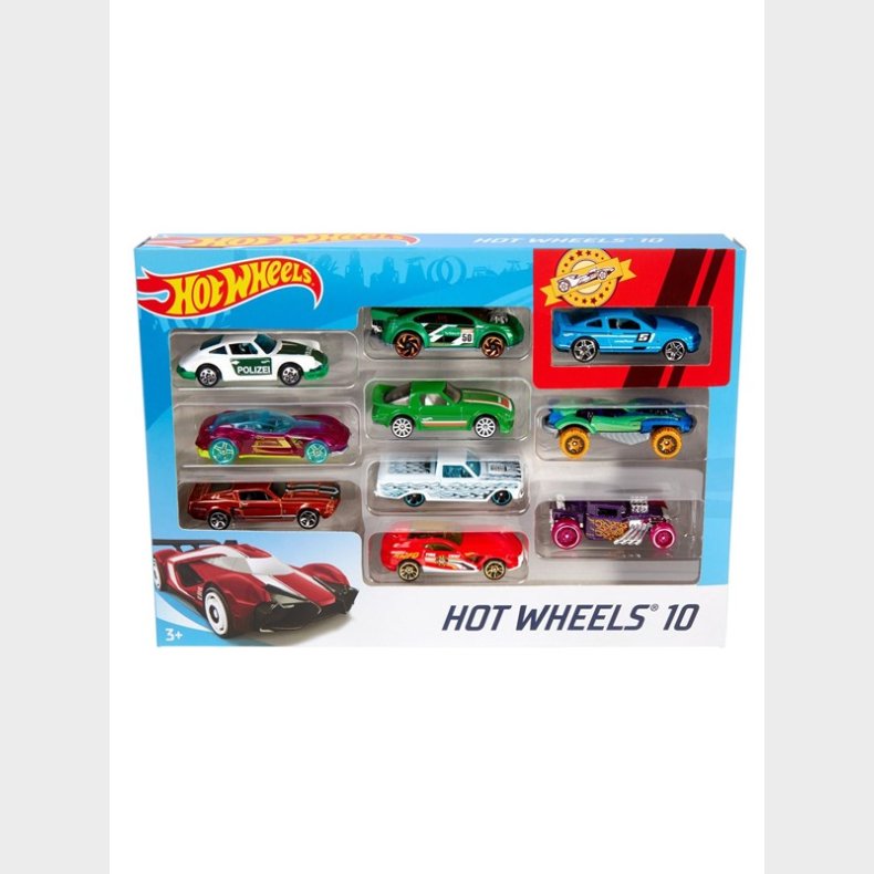 Hot Wheels Biler 10-Pak i tilfldig design