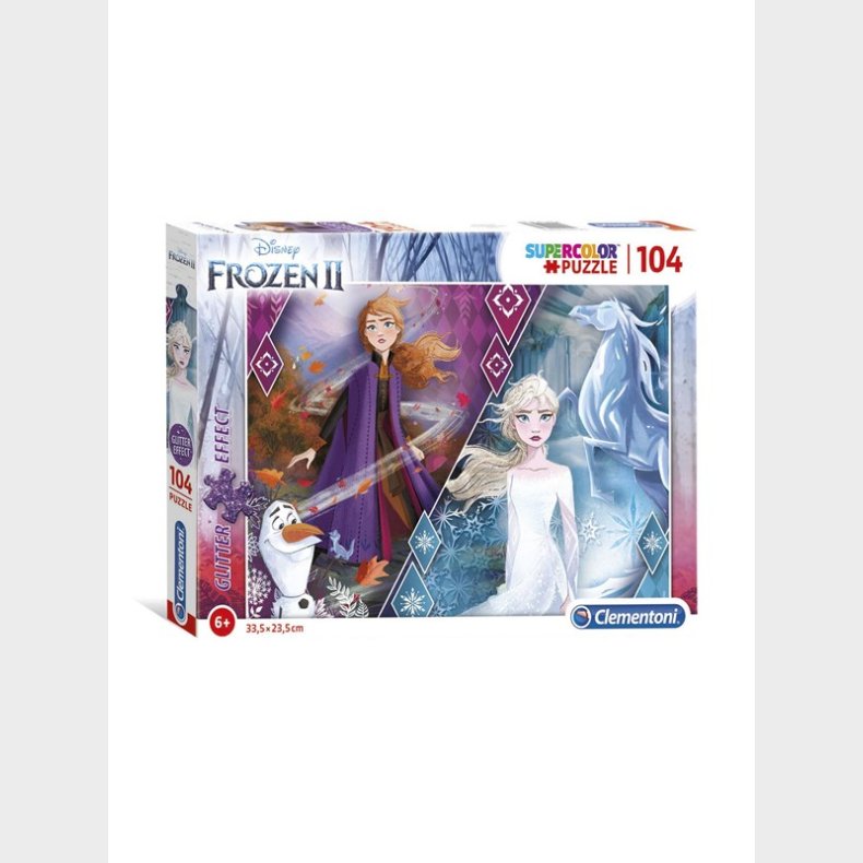 Clementoni 104 pcs. Puslespil Kids Glitter Frozen 2