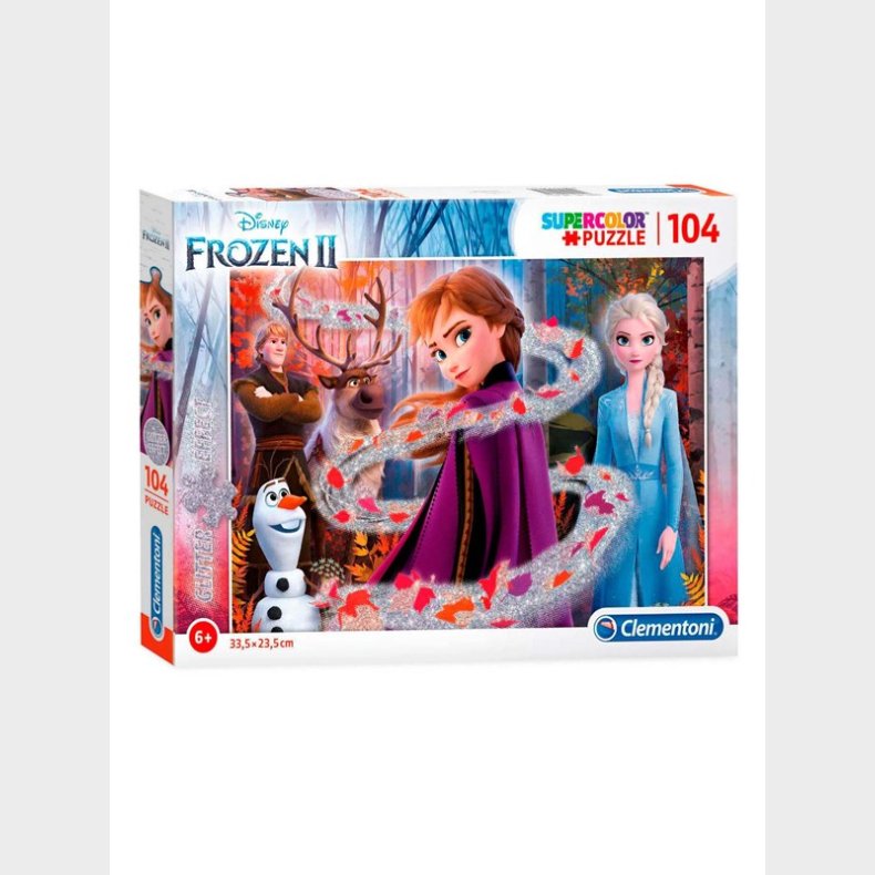 Clementoni 104 pcs. Puslespil Kids Glitter Frozen 2 gulv