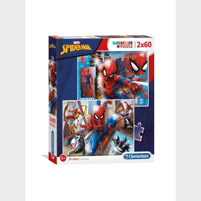 Clementoni Puslespil Spiderman 2x60st. gulv