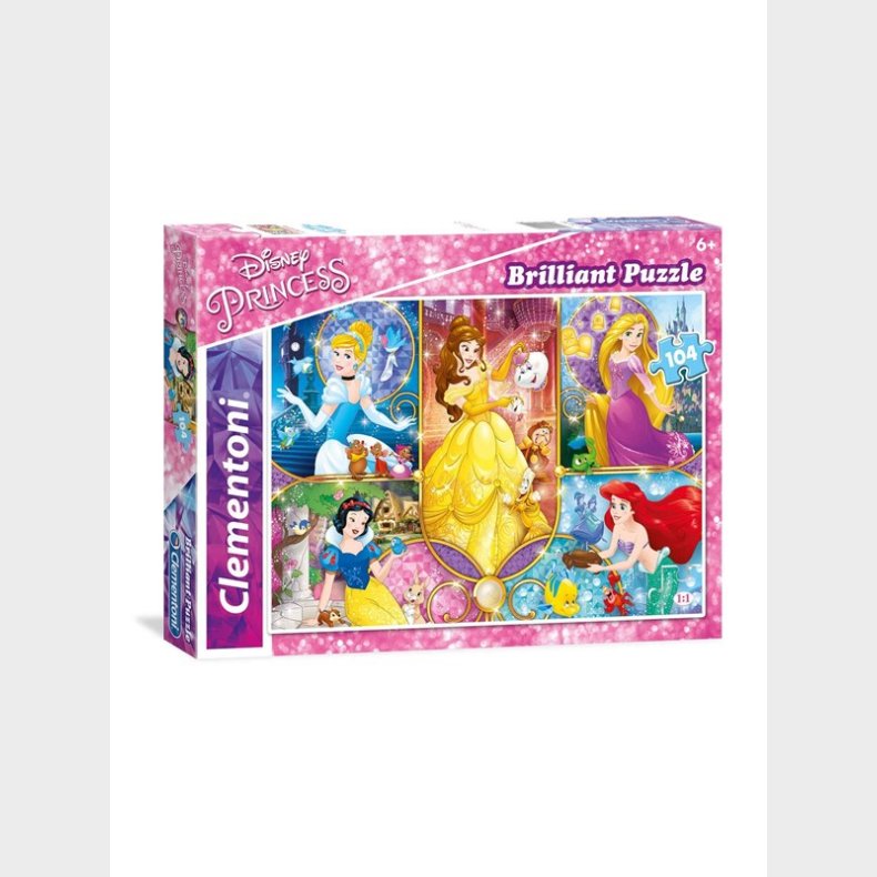 Clementoni Brilliant Puslespil Disney Princess 104st gulv