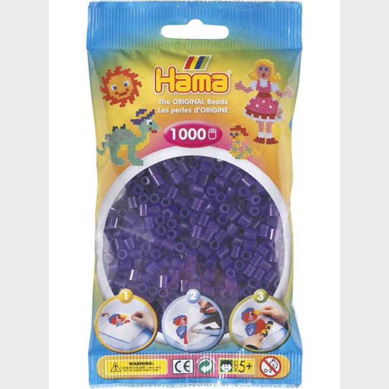 Hama Perler-lilla transparent (024) 1000stk.