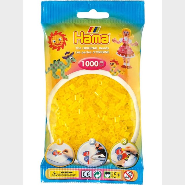 Hama Perler-gul transparent (014) 1000stk.