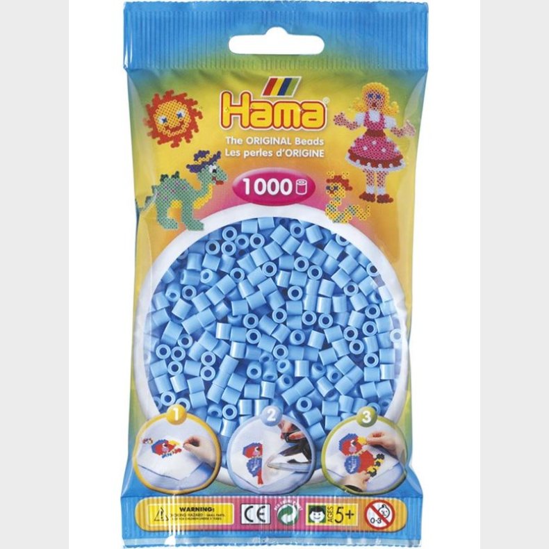 Hama Iron-on Perler - Pastel bl (046) 1000stk.