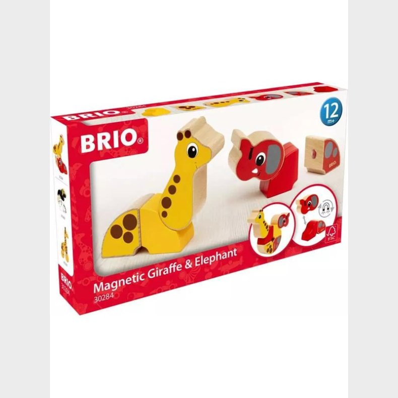 Brio 30284 Magnetisk elefant og giraf