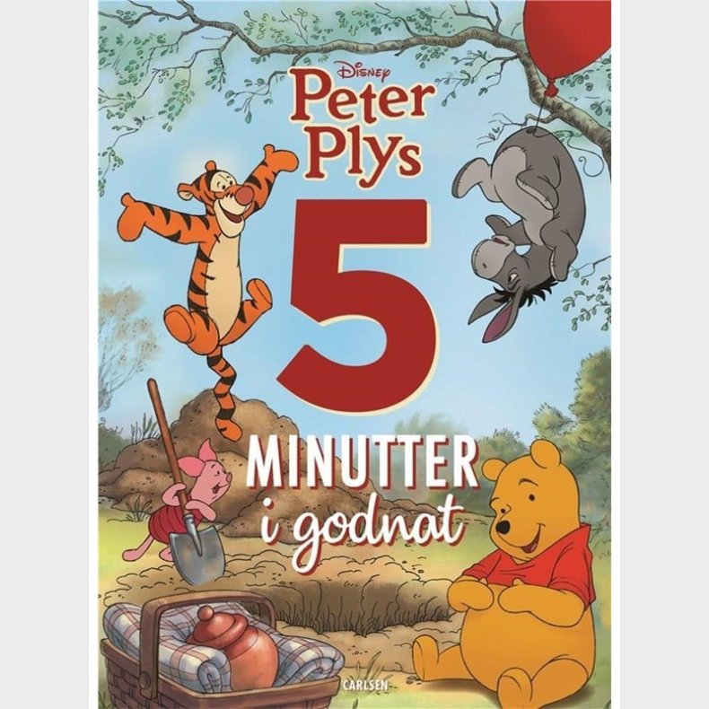 Fem minutter i godnat - Peter Plys - Brnebog - hardcover