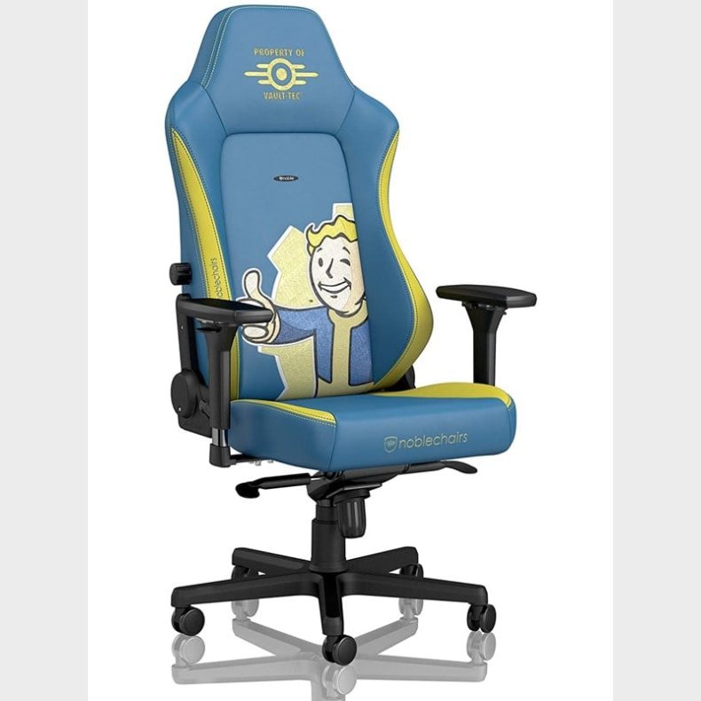 noblechairs HERO Gaming Chair - Fallout Vault Tec Gamer Stol - Bl - PU Lder - Op til 150 kg