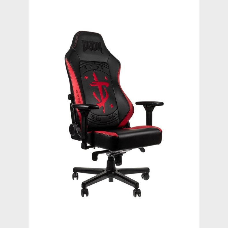 noblechairs HERO Gaming Chair - DOOM edition Gamer Stol - Sort - PU Lder - Op til 150 kg