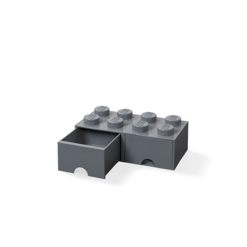 LEGO opbevaringskasse 8 med skuffer, dark grey