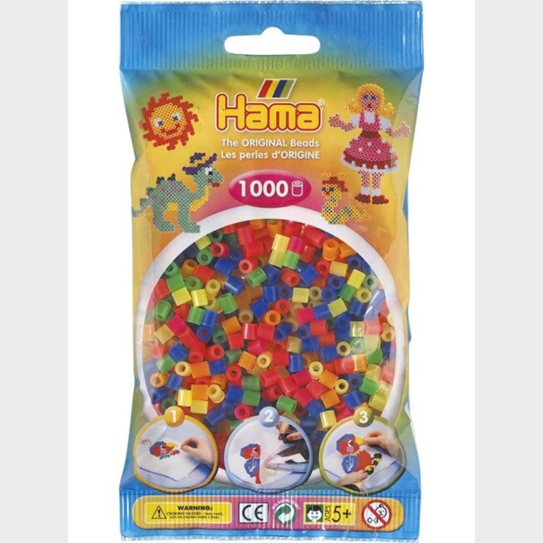 Hama Perler Mix 1-Neon (051) 1000stk.