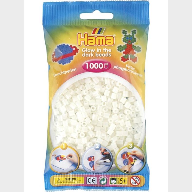 Hama Perler-Glow I the mrk (055) 1000stk