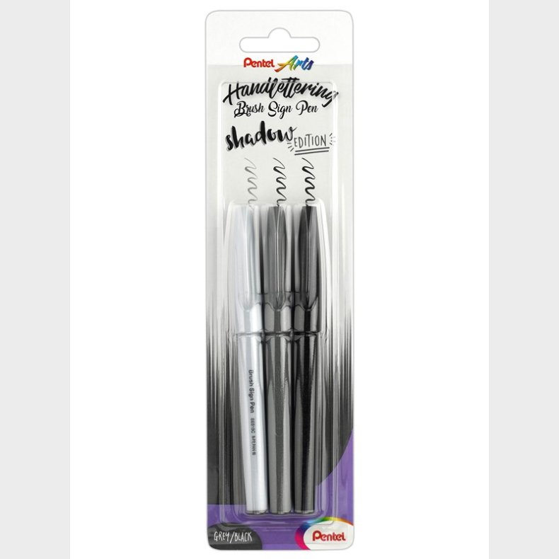 Pentel XSES15/3-ANN2 Brush Sign Pen SHAD