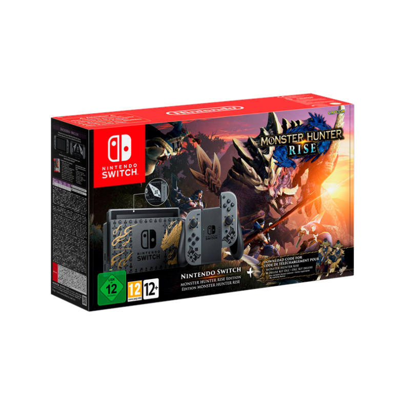 Nintendo Switch With Joy-Con - Grey - Monster Hunter Rise