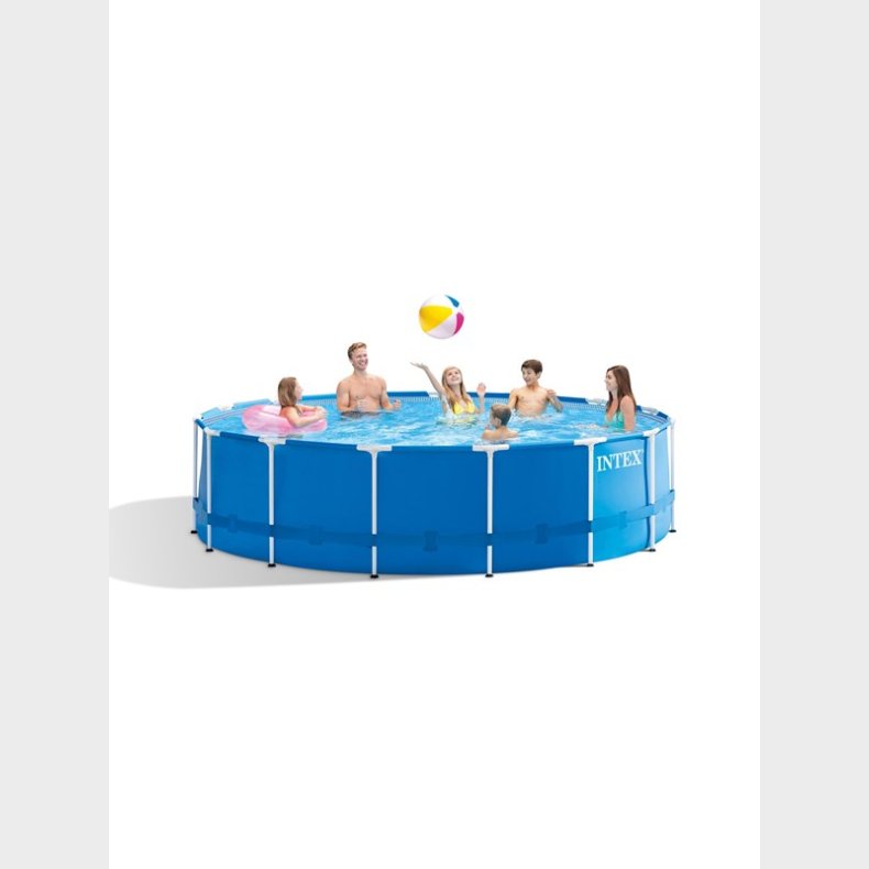 Intex Metal Frame Pool, 16.805L, 457x122 cm, inkl. filterpumpe