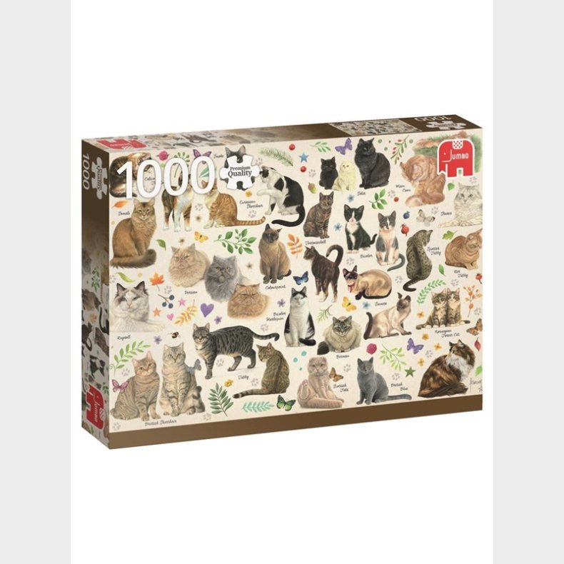 Jumbo Puslespil - Cat Poster (1000 pieces)