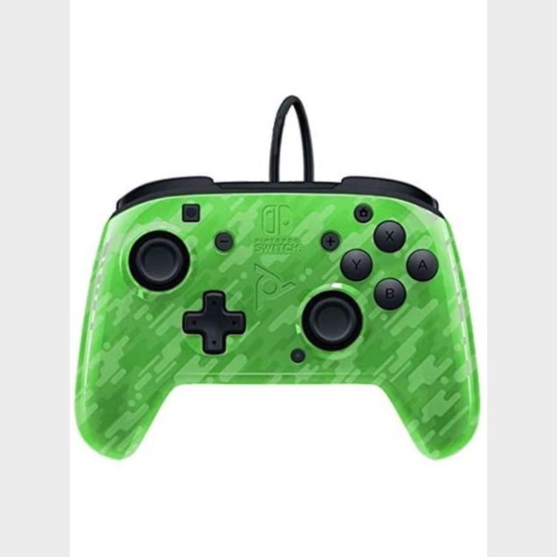 PDP Face-off Deluxe Switch Controller + Audio - Camo Green - Controller - Nintendo Switch