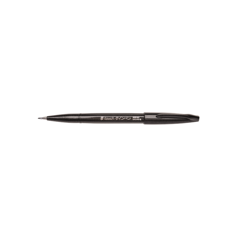 Pentel SES15C-A Brush Sign Pen black - 10 pcs