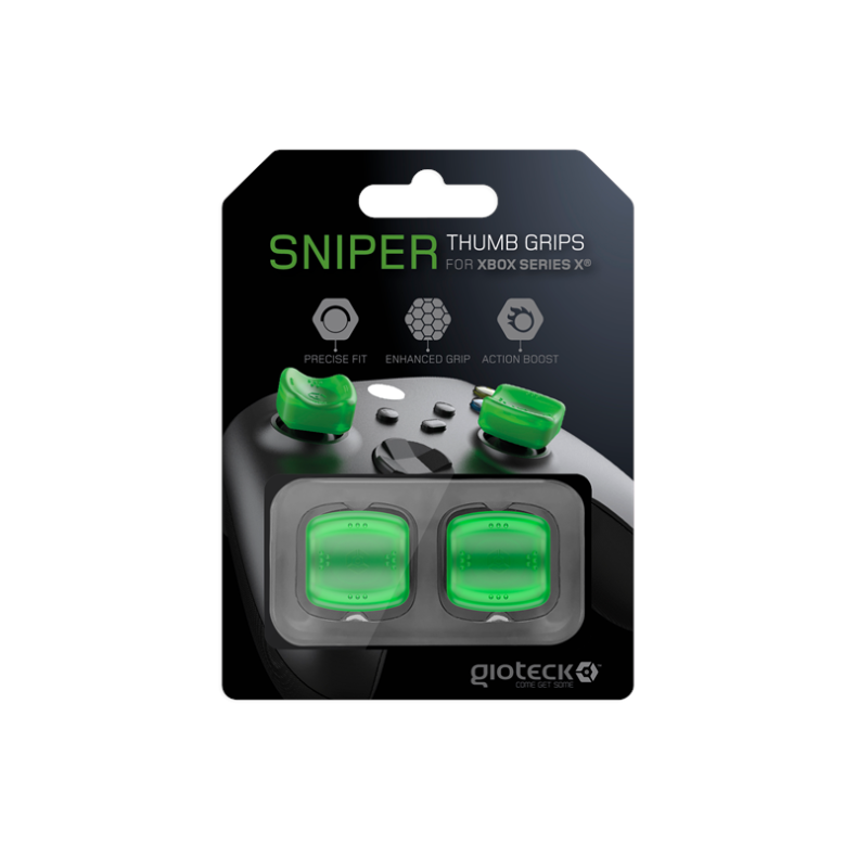 Gioteck Xbox Series X Sniper Tomel Thumb Grip Package - Green - Accessories for game console - Microsoft Xbox One