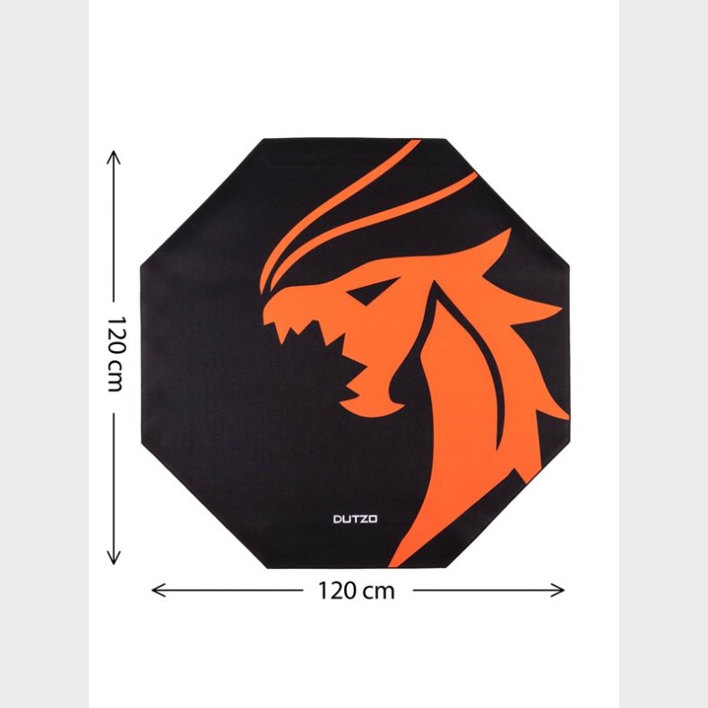 DUTZO Pyro Gaming Floor mat - Sort / Orange