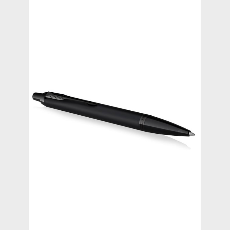 Parker IM metallisk sort, sort PVD, kuglepen M bl