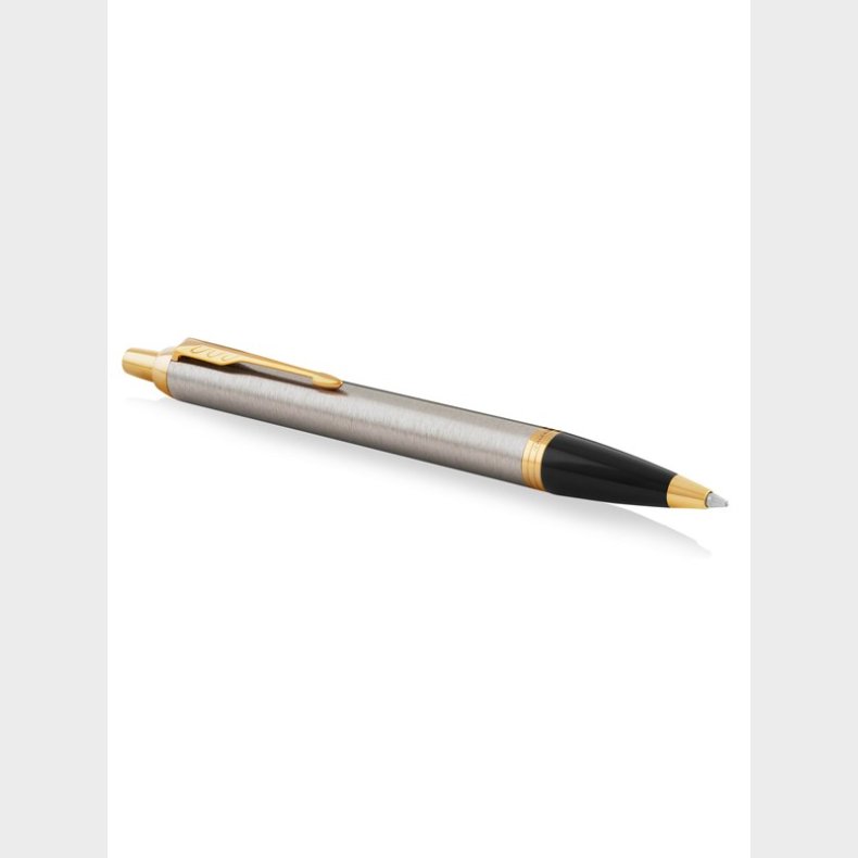 Parker IM-kuglepen | brstet metal | medium spids med bl blk | gaveske