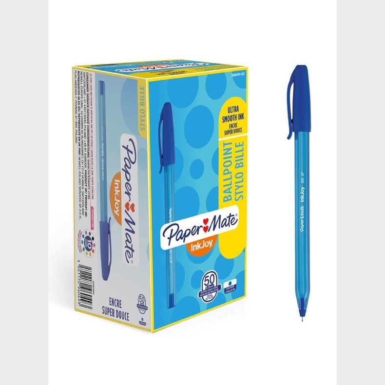 Papermate Paper Mate InkJoy 100ST Ballpoint Pens | Meget fin spids (0,5 mm) | Bl | 50 styk