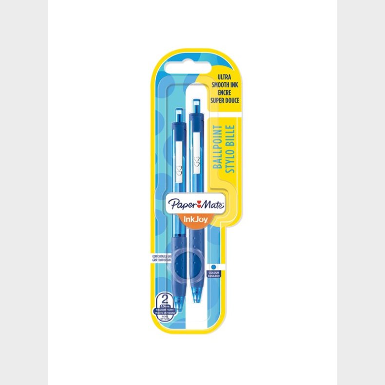 Papermate Paper Mate InkJoy 300RT Retractable Ballpoint Pens | Medium spids (1,0 mm) | Bl | 2 styk