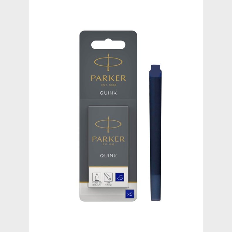 Parker Lange PARKER QUINK-fyldepenspatroner, bl, 5 stk.