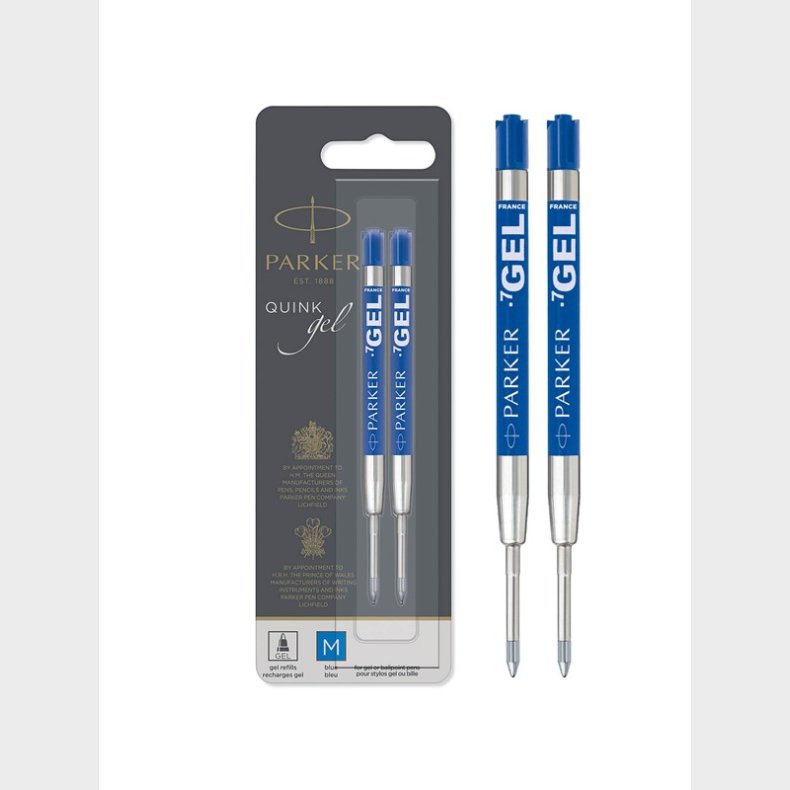 Parker PARKER gelblkpatroner, medium spids (0,7 mm), bl, 2 stk.