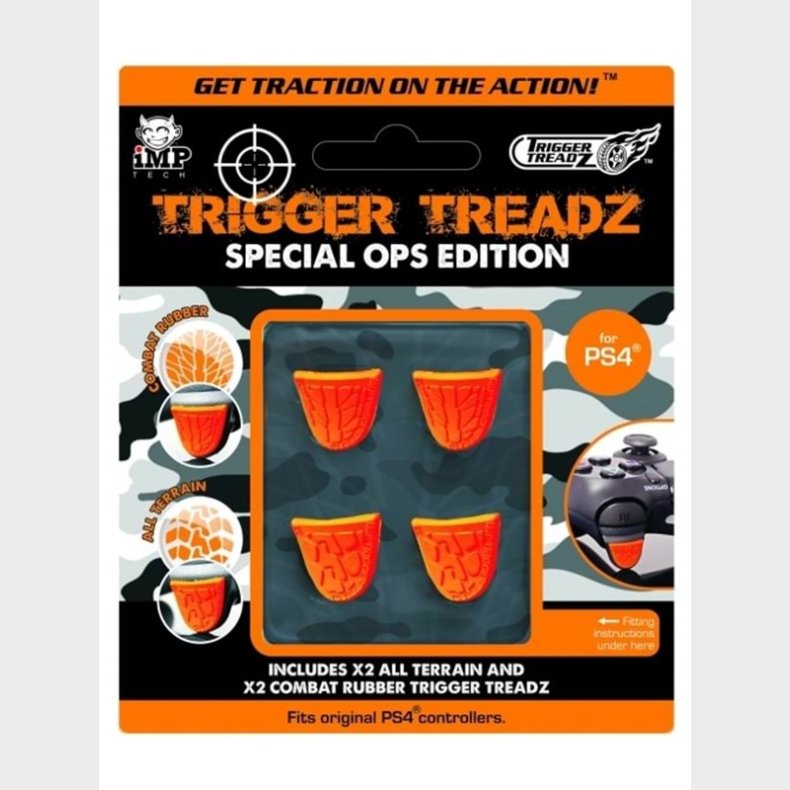 iMP TECH Trigger Treadz Special Ops: 4 Trigger Treadz Pack for PS4 - Accessories for game console - Sony PlayStation 4