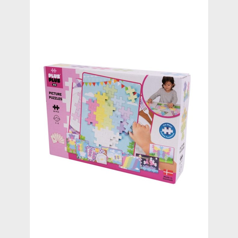 Plus-Plus BIG Picture Puzzel Pastel / 60 pcs