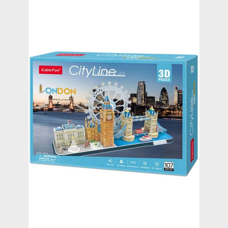 Cubic Fun City Line London 3 D 107 pcs 3D Puslespil