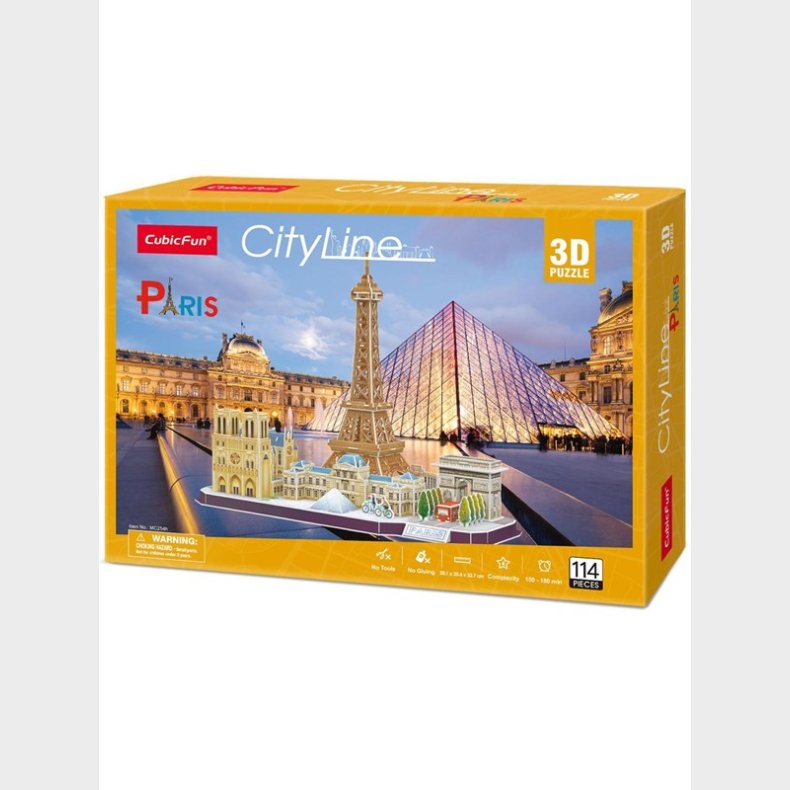 Cubic Fun City Line Paris 3D 114 pcs 3D Puslespil