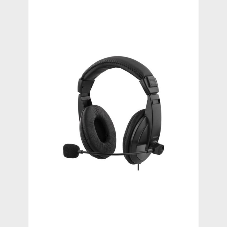 Deltaco USB stereo headset 40 mm drivers 32 ohm.