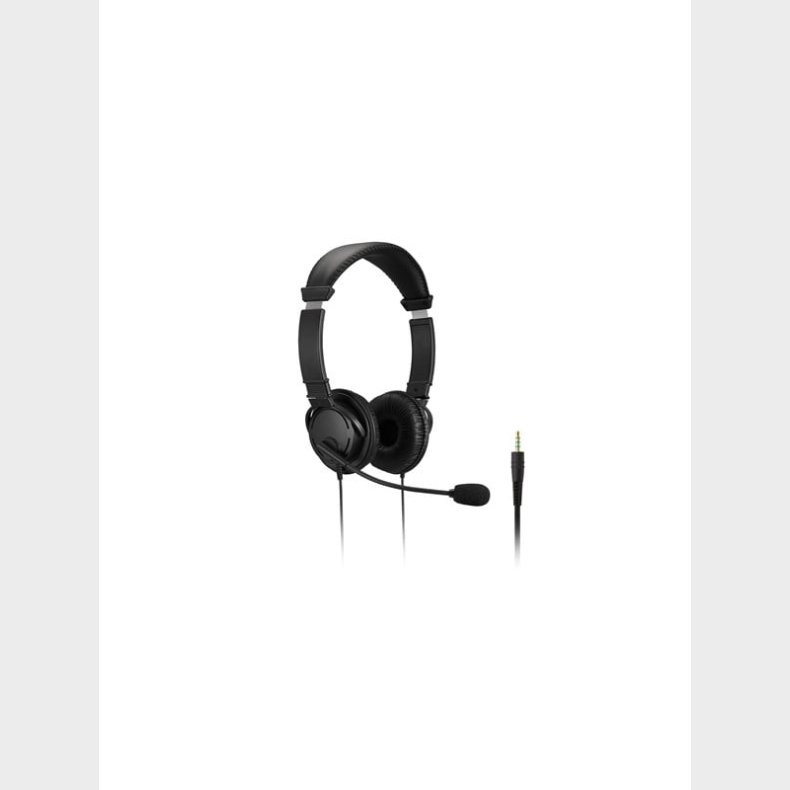 Kensington Klassisk 3,5 mm headset med mikrofon og volumenkontrol