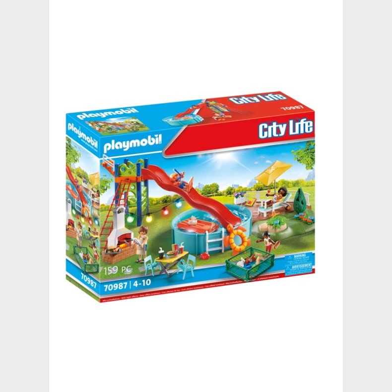 Playmobil City Life - Poolparty med rutsjebane