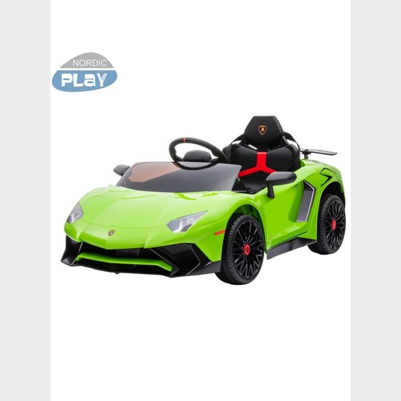 Nordic Play Elbil Lamborghini Aventador, 12V, limegrn Speed