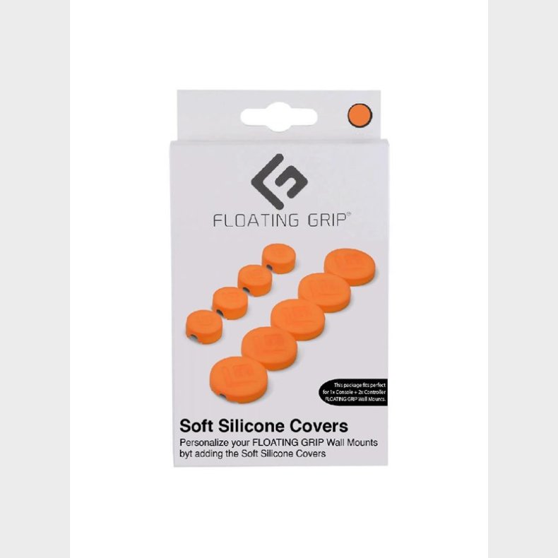 Floating Grip Soft Silicon Covers for wall mounts - Orange