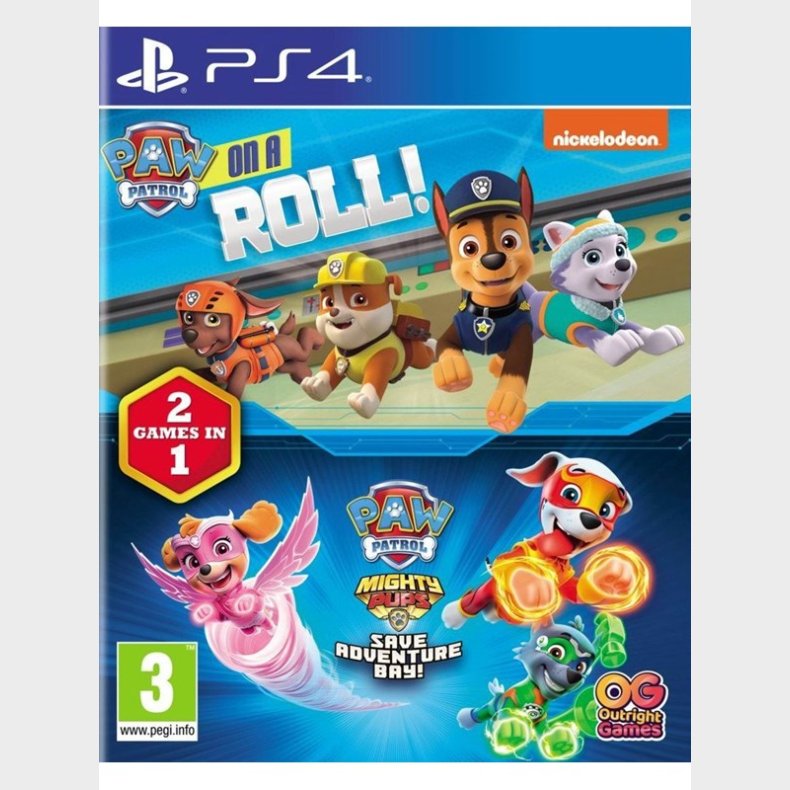 Paw Patrol: On a Roll! + Mighty Pups Save Adventure Bay Bundle - Sony PlayStation 4 - Platformer