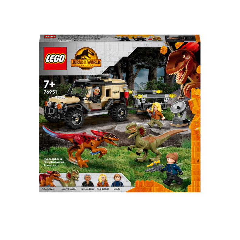 LEGO Jurassic World 76951 Pyroraptor og dilophosaurus-transport