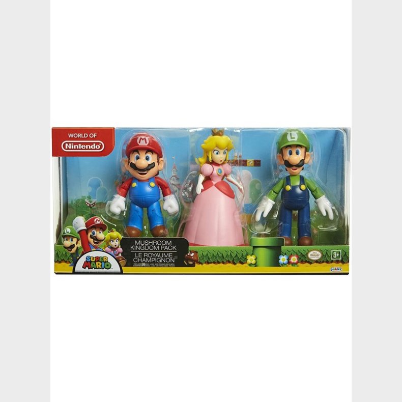 Jakks Super Mario 4 Inch Mushroom Kingdom Figure Set