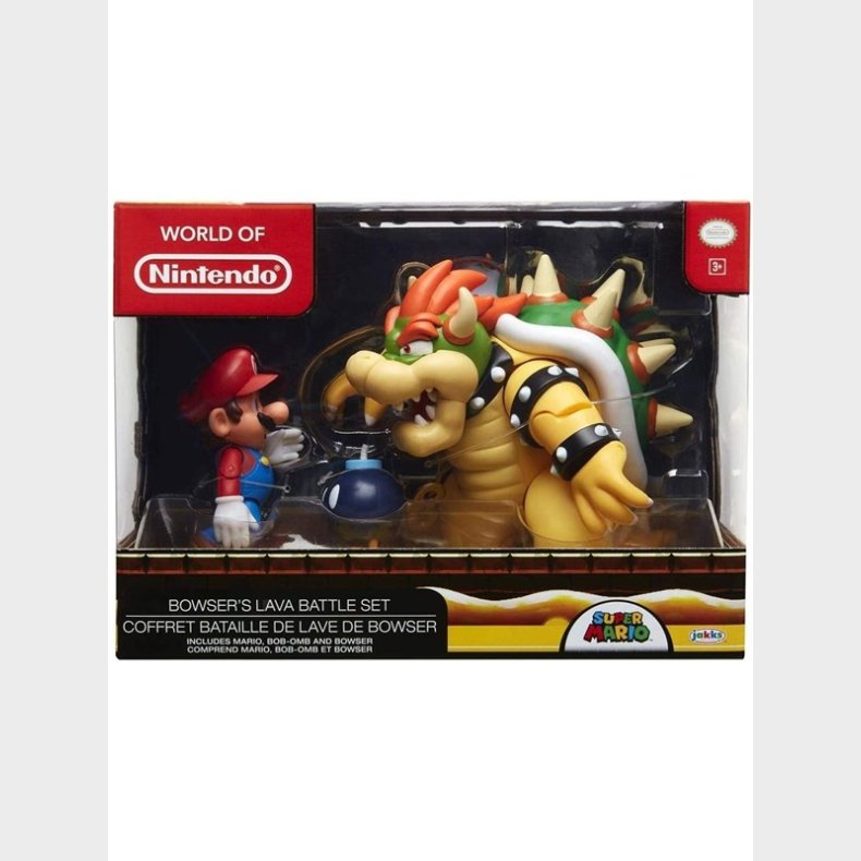 Jakks Super Mario 4 Inch Mario vs. Bowser Figure Set