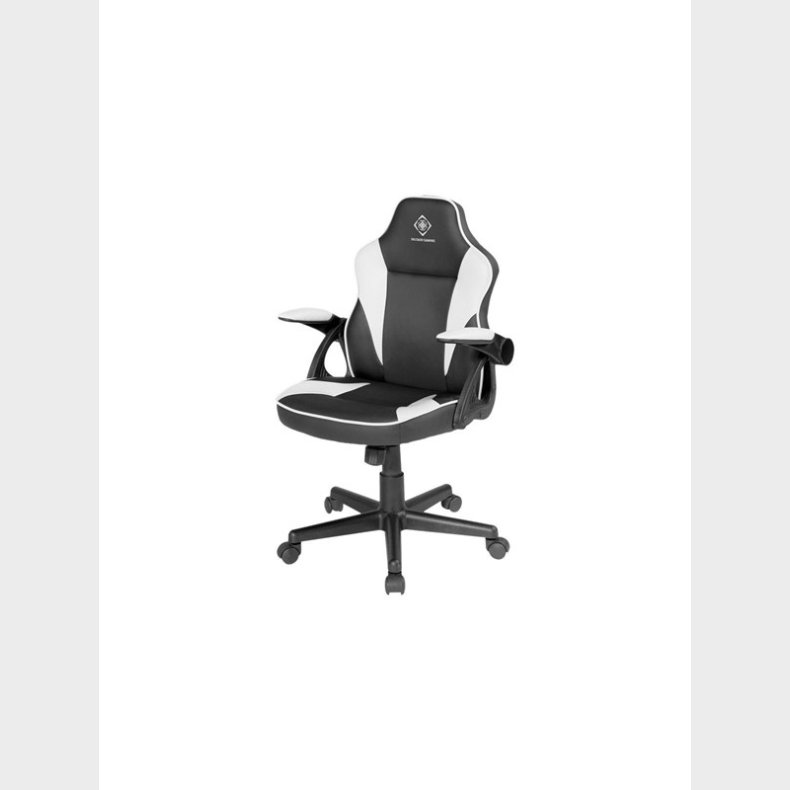 Deltaco GAMING DC120 Junior Gaming Chair Black/White Gamer Stol - Sort / Hvid - PU Lder - Op til 80 kg