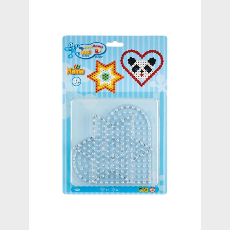 Hama Iron on Bead Perleplades Maxi - Heart and Star