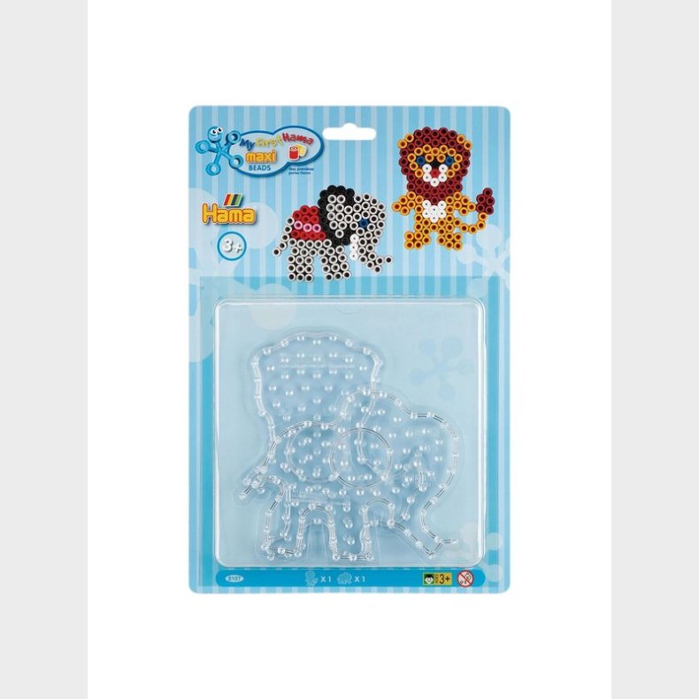 Hama Iron on Bead Perleplades Maxi - Lion and Elephant