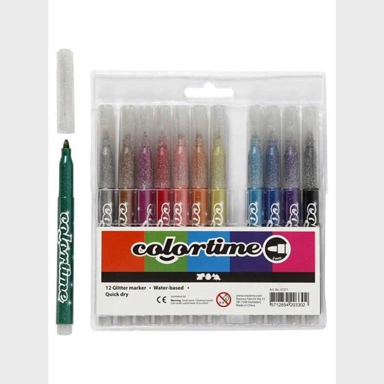 Creativ Company Colortime glittertusch 12pcs.