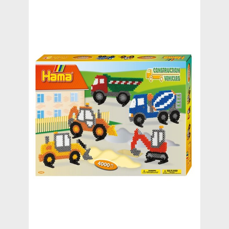 Hama Perler set construction vehicles 4000stk