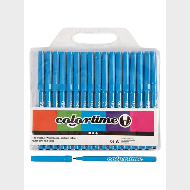 Creativ Company Colortime Tusch Light Blue Markers 18pcs.