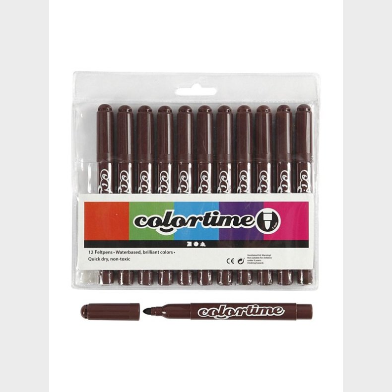 Creativ Company Dark brown Jumbo markers 12pcs.