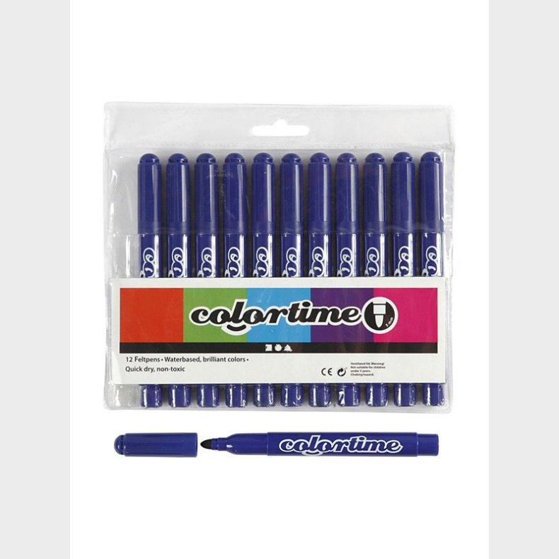 Creativ Company Colortime Tusch Markers Blue 12 pcs.